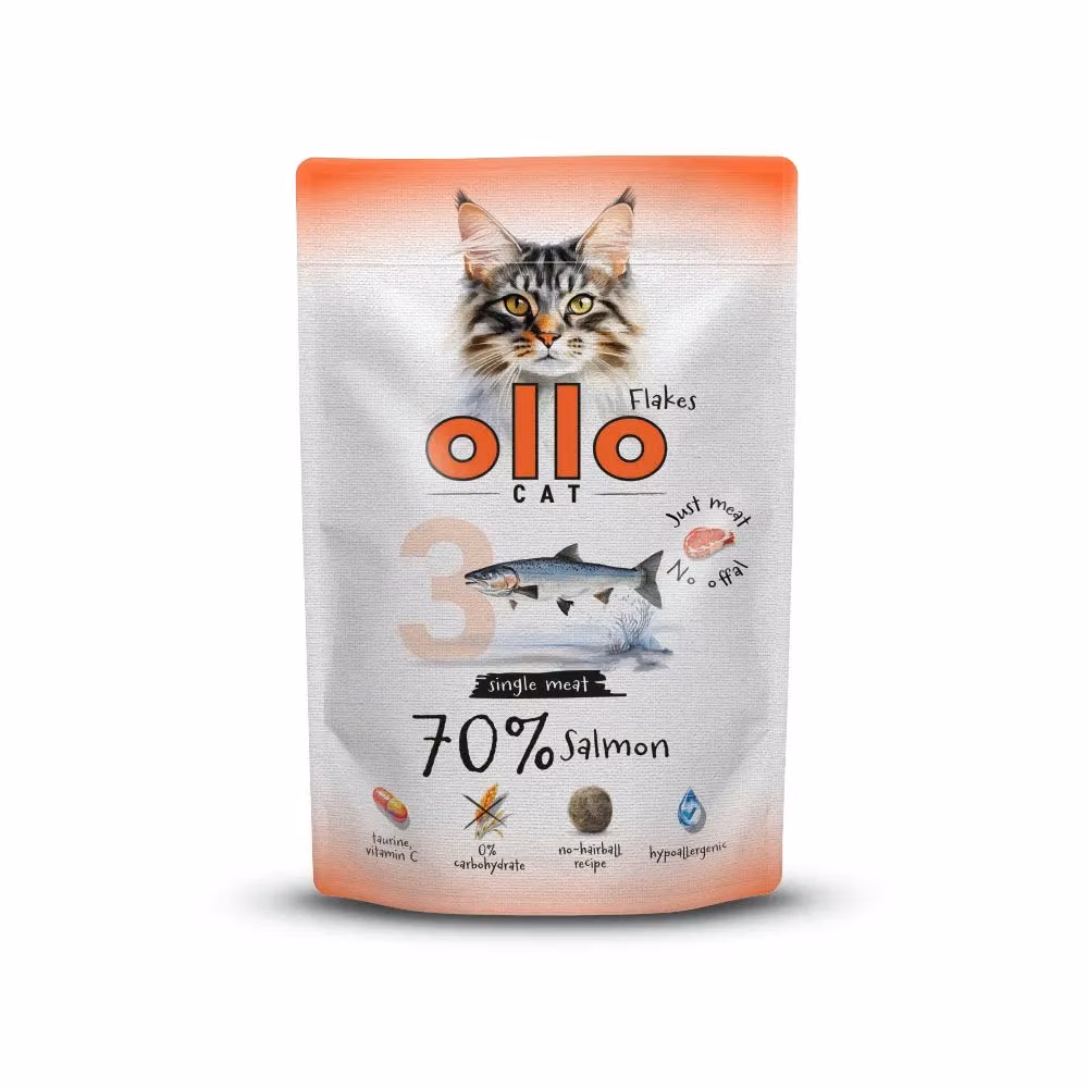 Ollo Cat Nr 3 Łosoś 85 g – karma mokra dla kota z łososiem