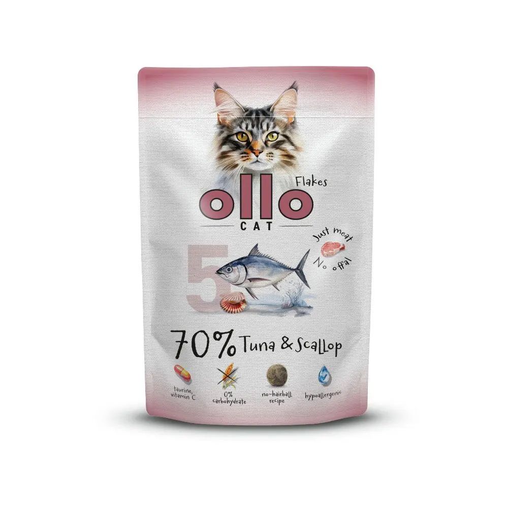 Ollo Cat Nr 5 Tuńczyk i Przegrzebki 85 g – karma mokra dla kota