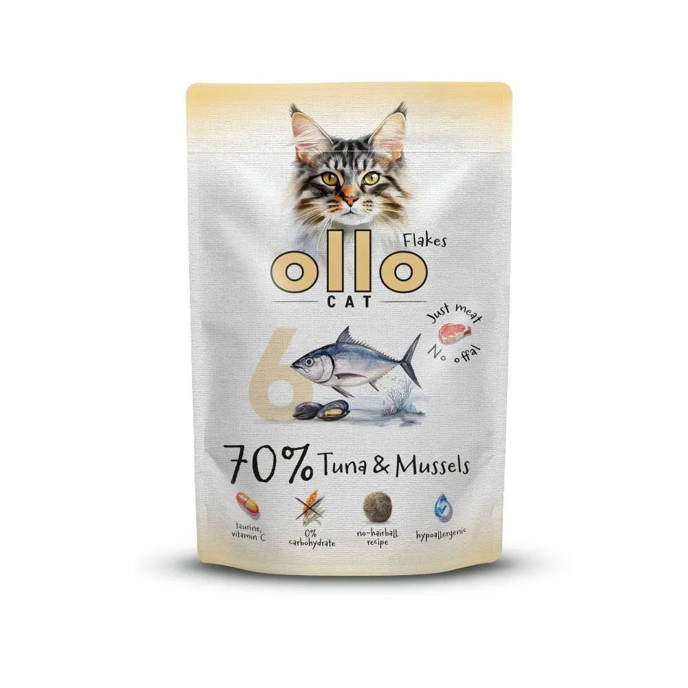 Ollo Cat Nr 6 Tuńczyk i Omułek 85 g – karma mokra dla kota
