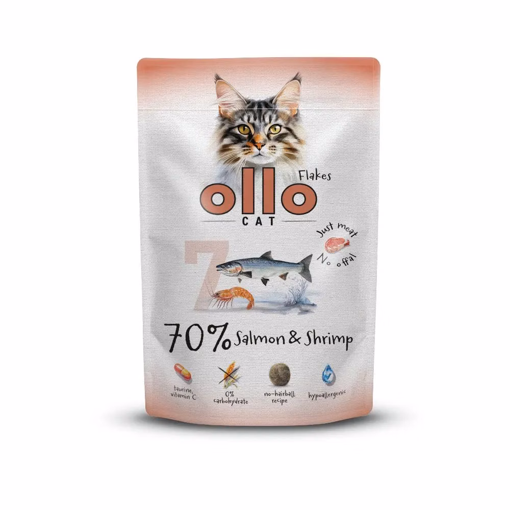 Ollo Cat Nr 7 Łosoś i Krewetki 85 g – karma mokra dla kota