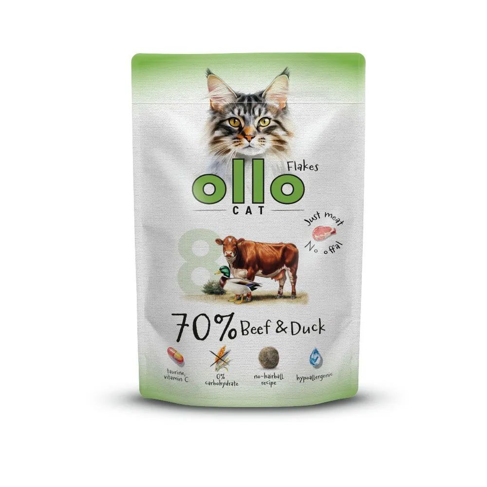 Ollo Cat Nr 8 Wołowina i Kaczka 85 g – karma mokra dla kota