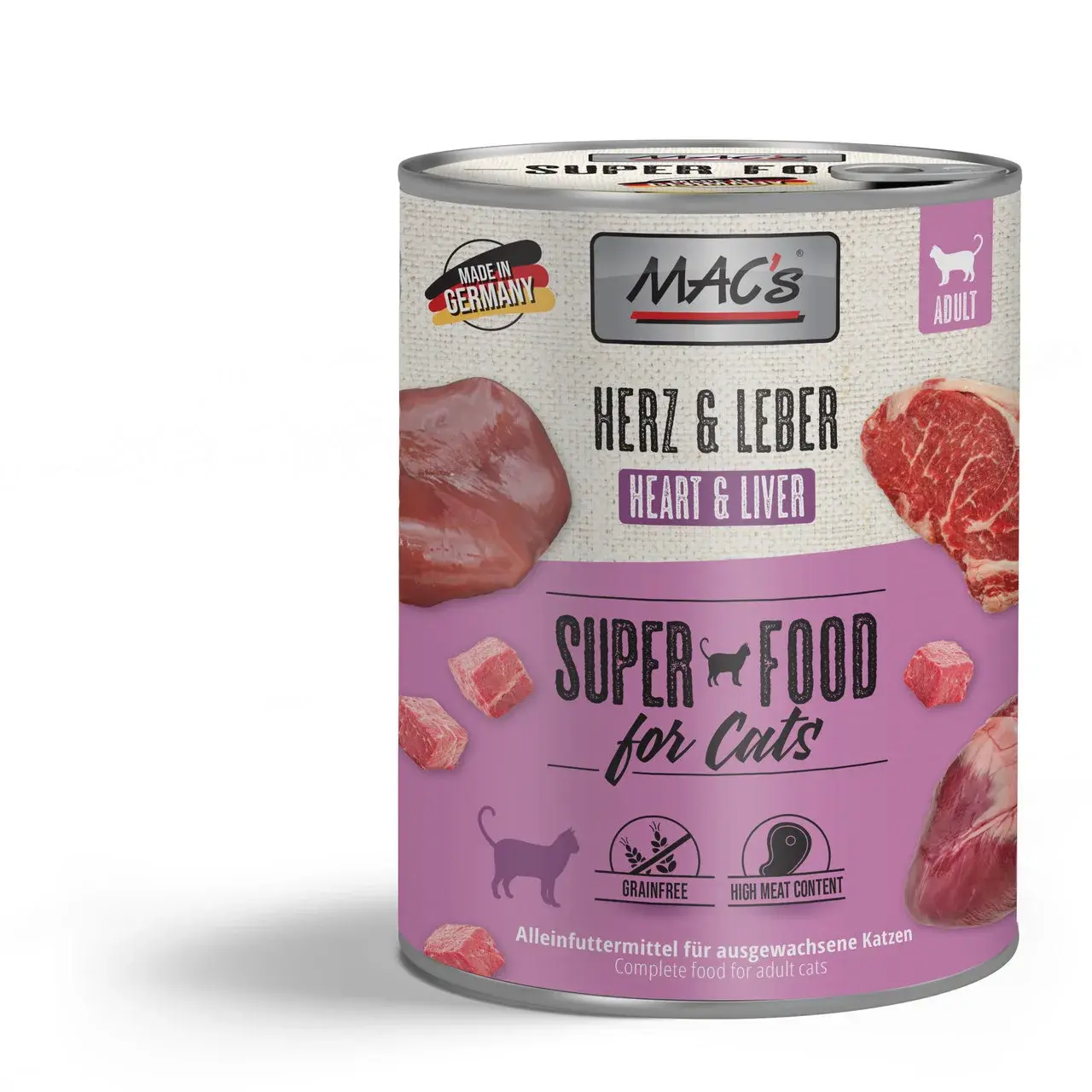 Mac's Cat Serce i wątroba pełnoporcjowa karma mokra dla kotów dorosłych 800g 