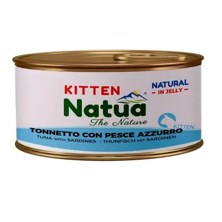 Natua Natural Tuńczyk z Sardynkami w Galaretce 85g – mokra karma dla kociąt
