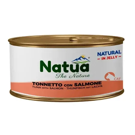 Natua Natural Tuńczyk z Łososiem w Galaretce 85g – mokra karma dla kota