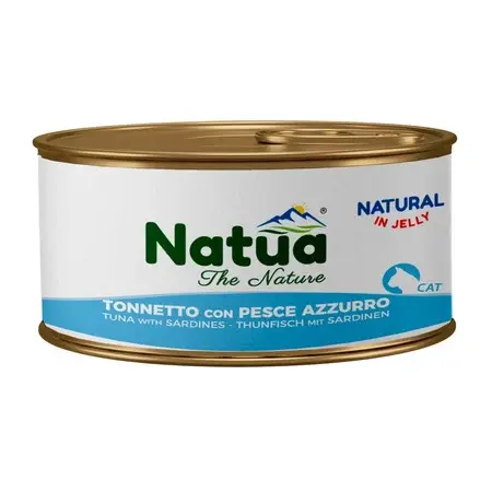 Natua Natural Tuńczyk z Sardynkami w Galaretce 85g – mokra karma dla kota