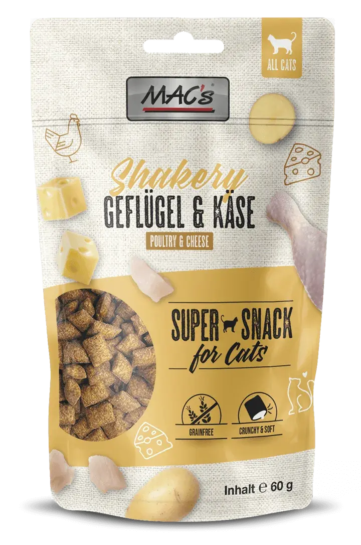 MAC’s Cat Shakery Sticks drób i ser – miękkie przysmaki dla kota 60g 