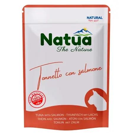 Natua Natural Tuńczyk z Łososiem w Galaretce 70g – mokra karma dla kotów