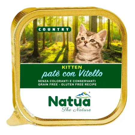 Natua Country Pasztet z Cielęciną - karma mokra dla kociąt 100g 