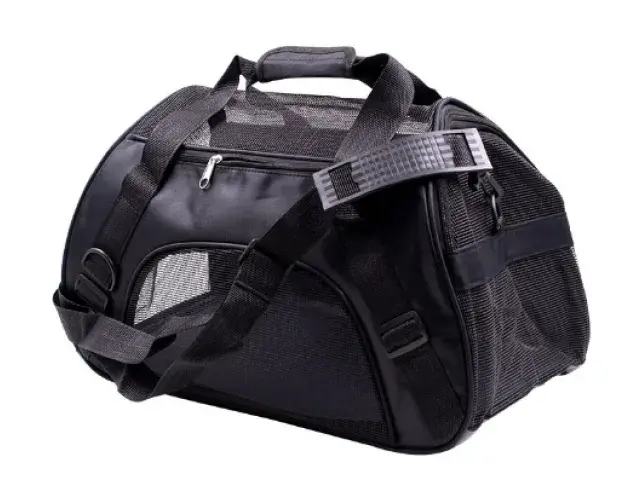 Transporter dla psa i kota do 10 kg - wygodna torba transportowa czarna