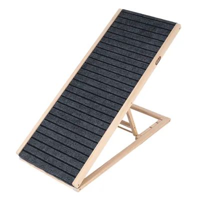 TIAKI Up & Down – drewniana rampa dla psa i kota 100 × 40 cm, regulowana
