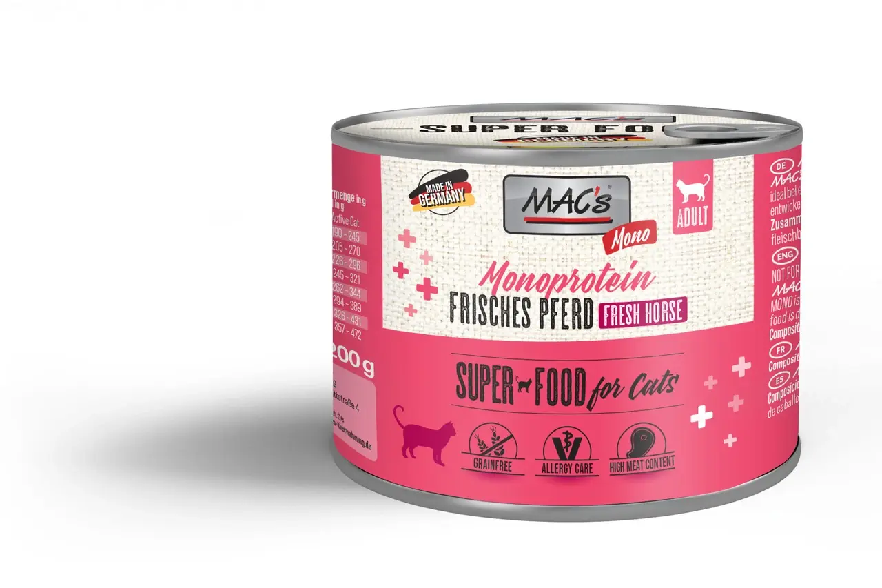 Mac's Cat konina pełnoporcjowa i monoproteinowa karma dla dorosłych kotów  200g 