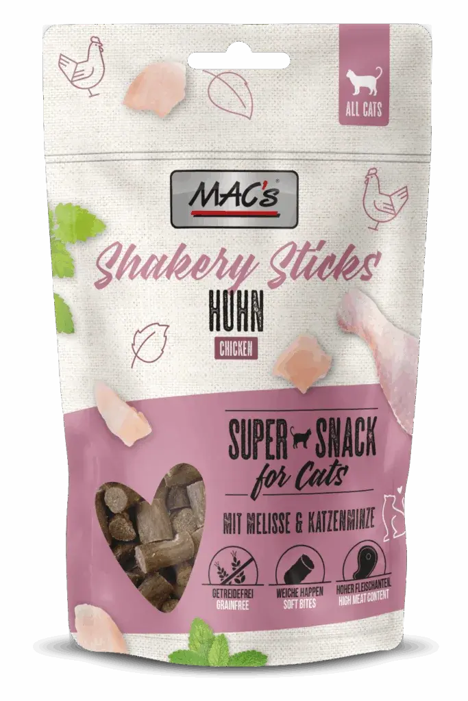 MAC’s Cat Shakery Sticks kurczak – miękkie przysmaki dla kota 50g 