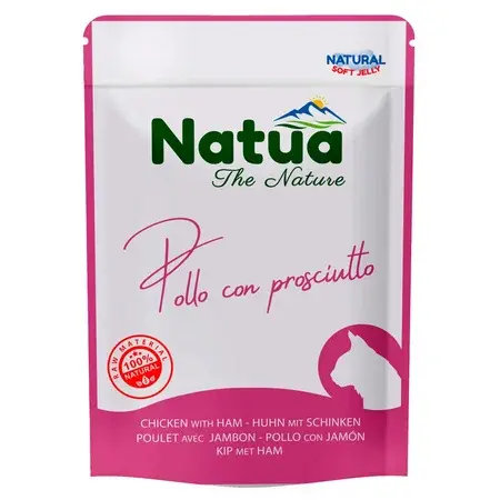 Natua Natural Kurczak z Szynką w Galaretce 70g – mokra karma dla kotów