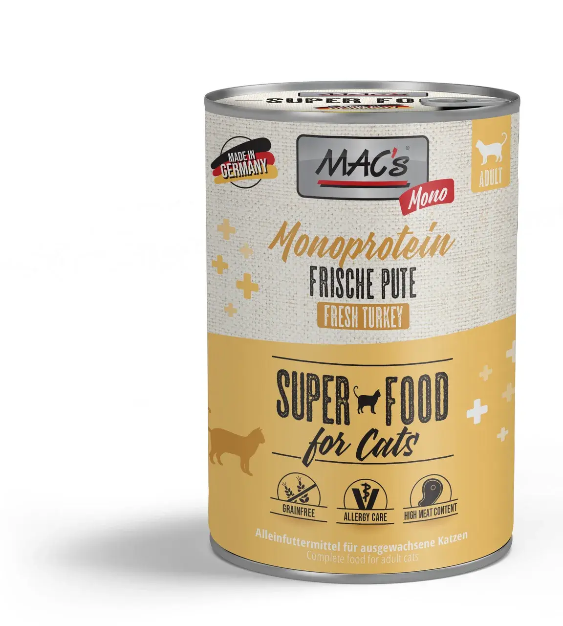 Mac's Cat indyk pełnoporcjowa i monoproteinowa karma dla dorosłych kotów 400g 
