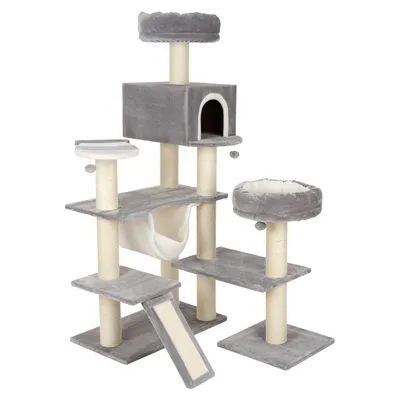 Drapak Domek z piernika XXL z drabinką – duży drapak dla kota 175 cm
