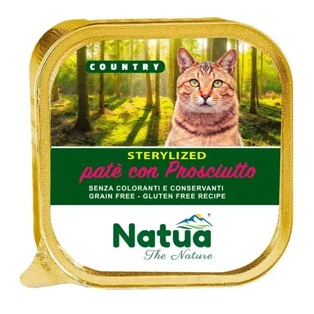 Natua Country Pasztet z Szynką - karma mokra dla kotów sterylizowanych 100g 