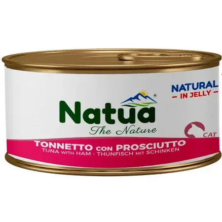 Natua Tuńczyk z Szynką w Galaretce 85g – mokra karma dla kota