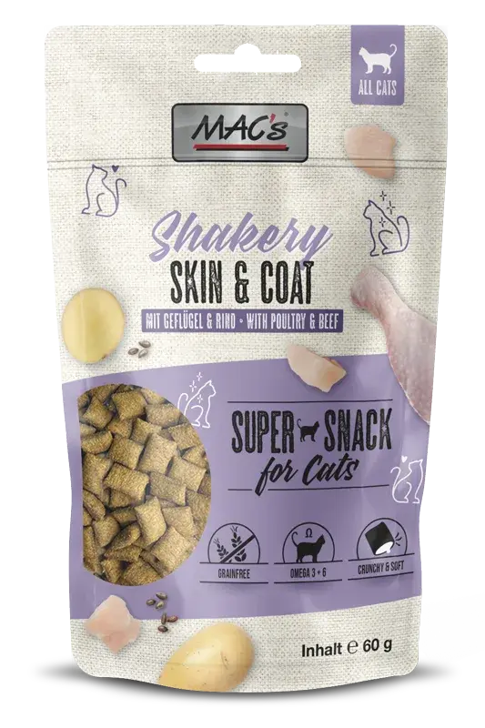 MAC’s Cat Shakery Sticks drób, wołowina i łosoś – miękkie przysmaki dla kota 60g 