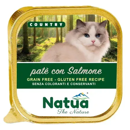 Natua Country Pasztet z Łososiem - karma mokra dla kotów dorosłych 100g