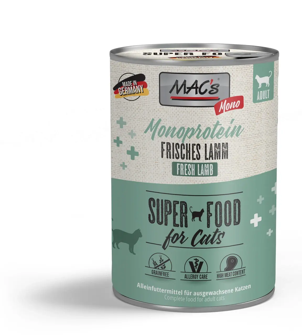 Mac's Cat jagnięcina pełnoporcjowa i monoproteinowa karma dla dorosłych kotów 400g