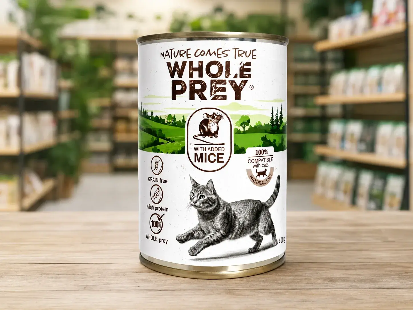 WHOLE PREY – mokra karma dla kota z myszy i piskląt inspirowana naturalną dietą drapieżnika 400 g