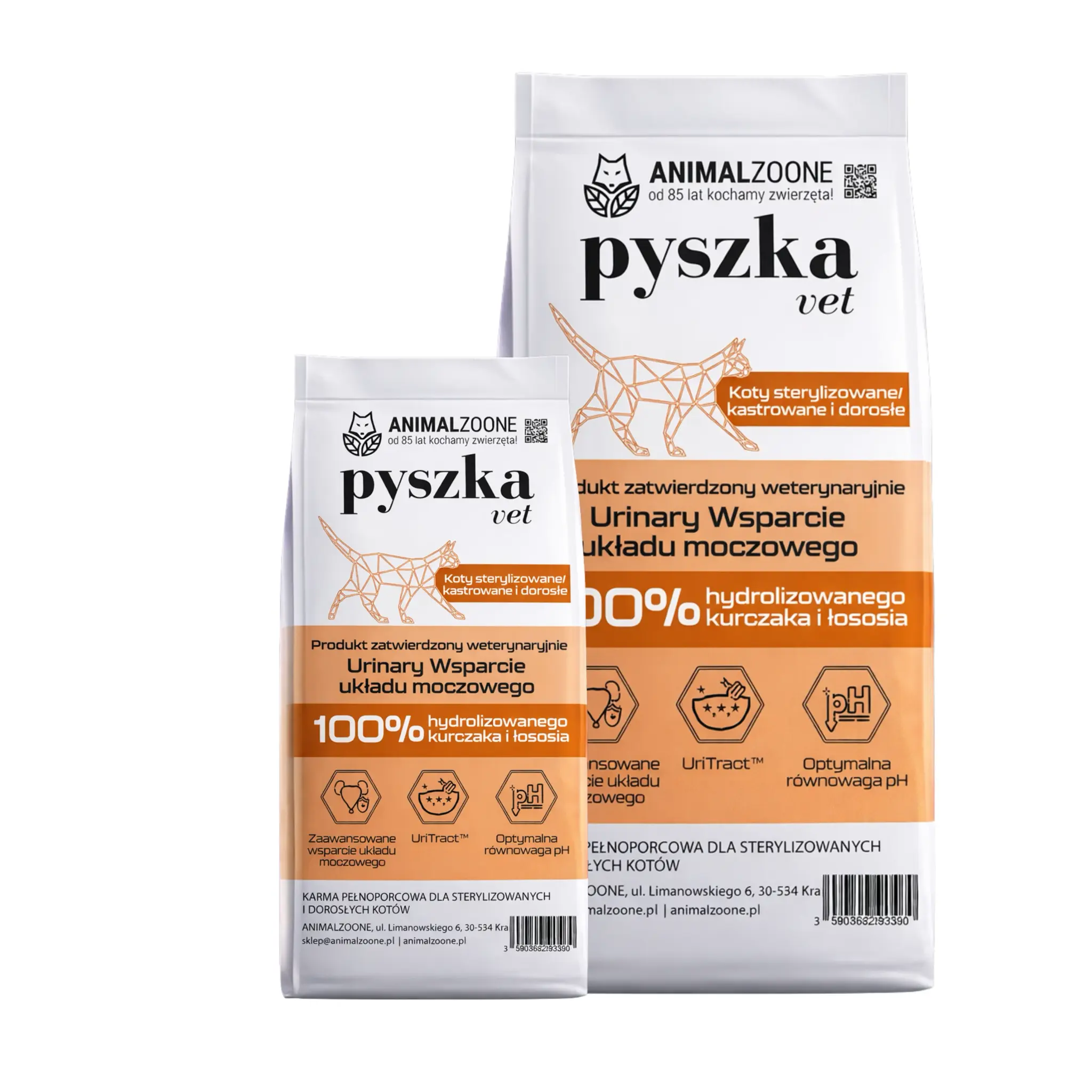 PYSZKA VET Urinary Hydrolizowana Dieta Specjalistyczna dla Dorosłych Kotów Sterylizowanych i Kastrowanych 5kg