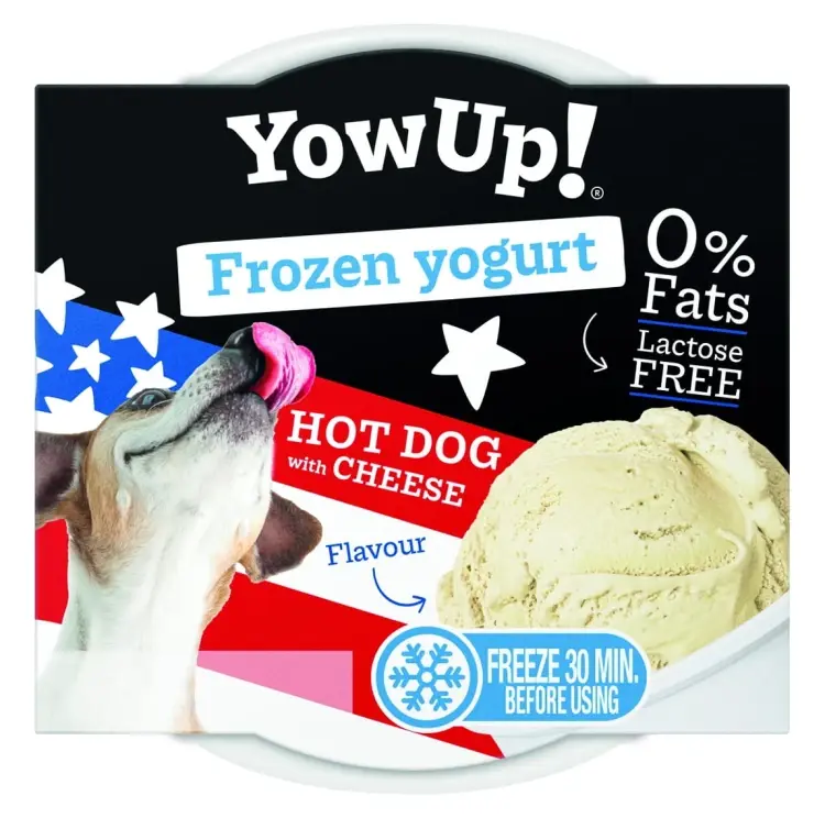Yow Up Hot Dog & Cheese Frozen Yogurt 110 g - lodowy przysmak dla psa
