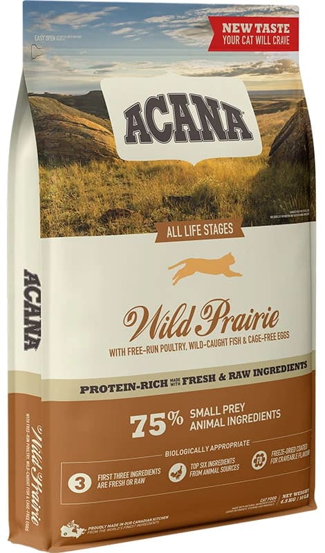 ACANA WILD PRAIRIE CAT 4,5KG- karma dla kociąt, kota dorosłego i kota seniora, drób, ryby i jaja