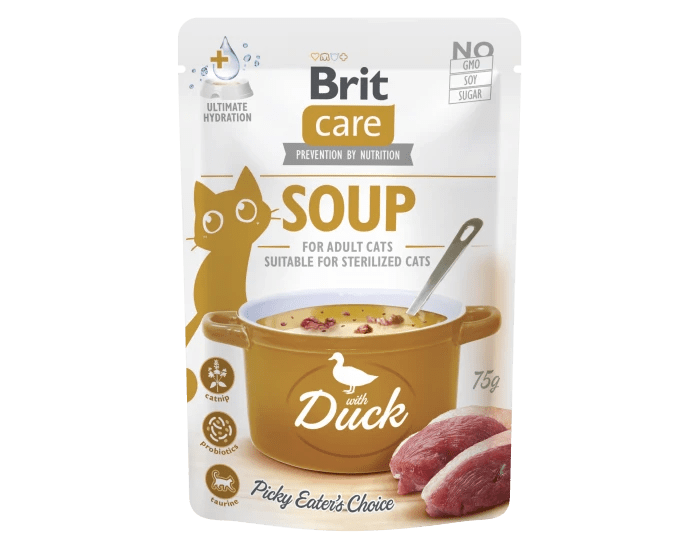 BRIT CARE CAT SOUP WITH DUCK 75g