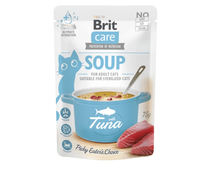 BRIT CARE CAT SOUP WITH TUNA 75g