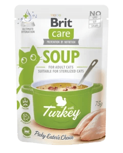 BRIT CARE CAT SOUP WITH TURKEY 75g