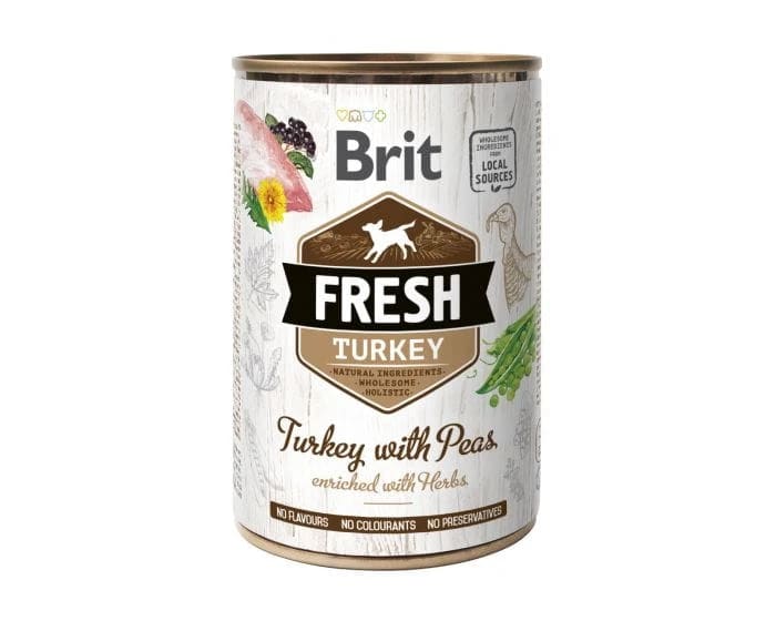 BRIT FRESH TURKEY WITH PEAS - INDYK Z GROCHEM 400g