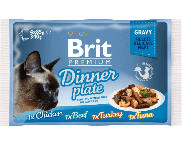 BRIT POUCH GRAVY FILLET DINNER PLATE (4x85g)