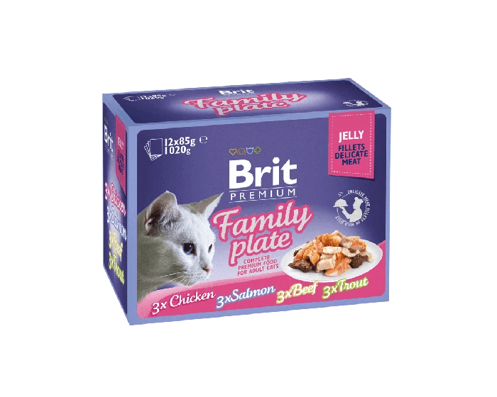 BRIT POUCH JELLY FILLET FAMILY PLATE (12x85g)