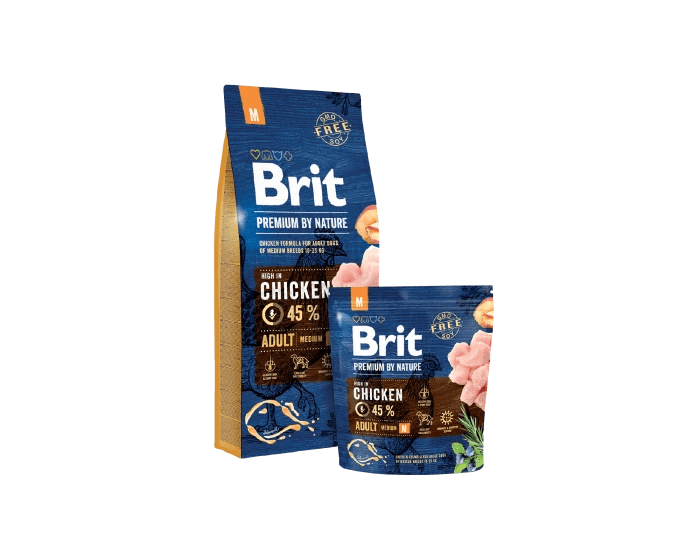 BRIT PREMIUM BY NATURE formuła dla dorosłych psów ras średnich 15kg