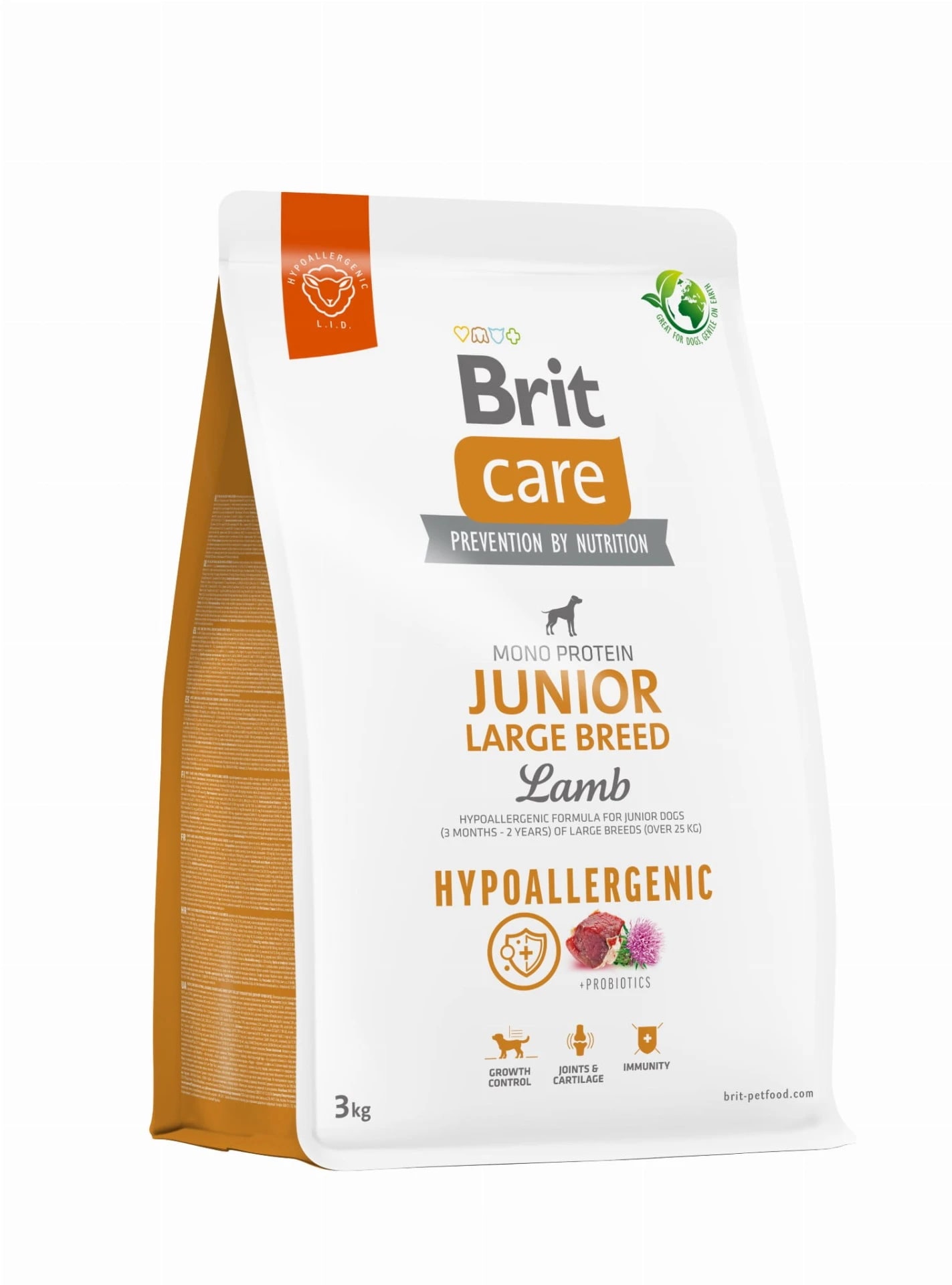 Brit Care Dog Hypoallergenic Junior Large Breed Lamb 3kg