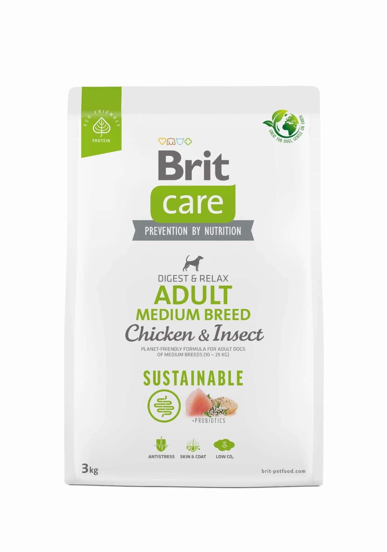 Brit Care Dog Sustainable Adult Medium Breed Chicken & Insect 3kg