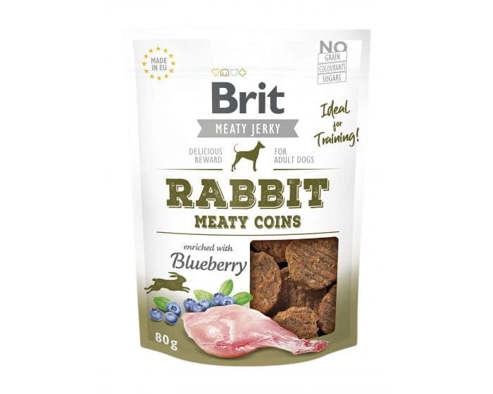 Brit Jerky Snack Rabbit Meaty coins 80g