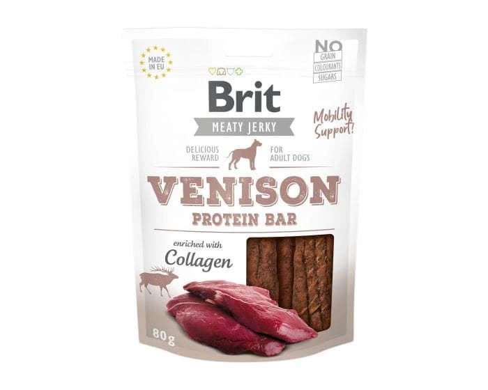 Brit Jerky Snack Venison Protein bar 200g