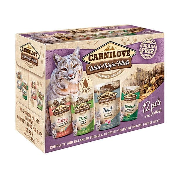 CARNILOVE CAT POUCH MULTIPACK 12X85G