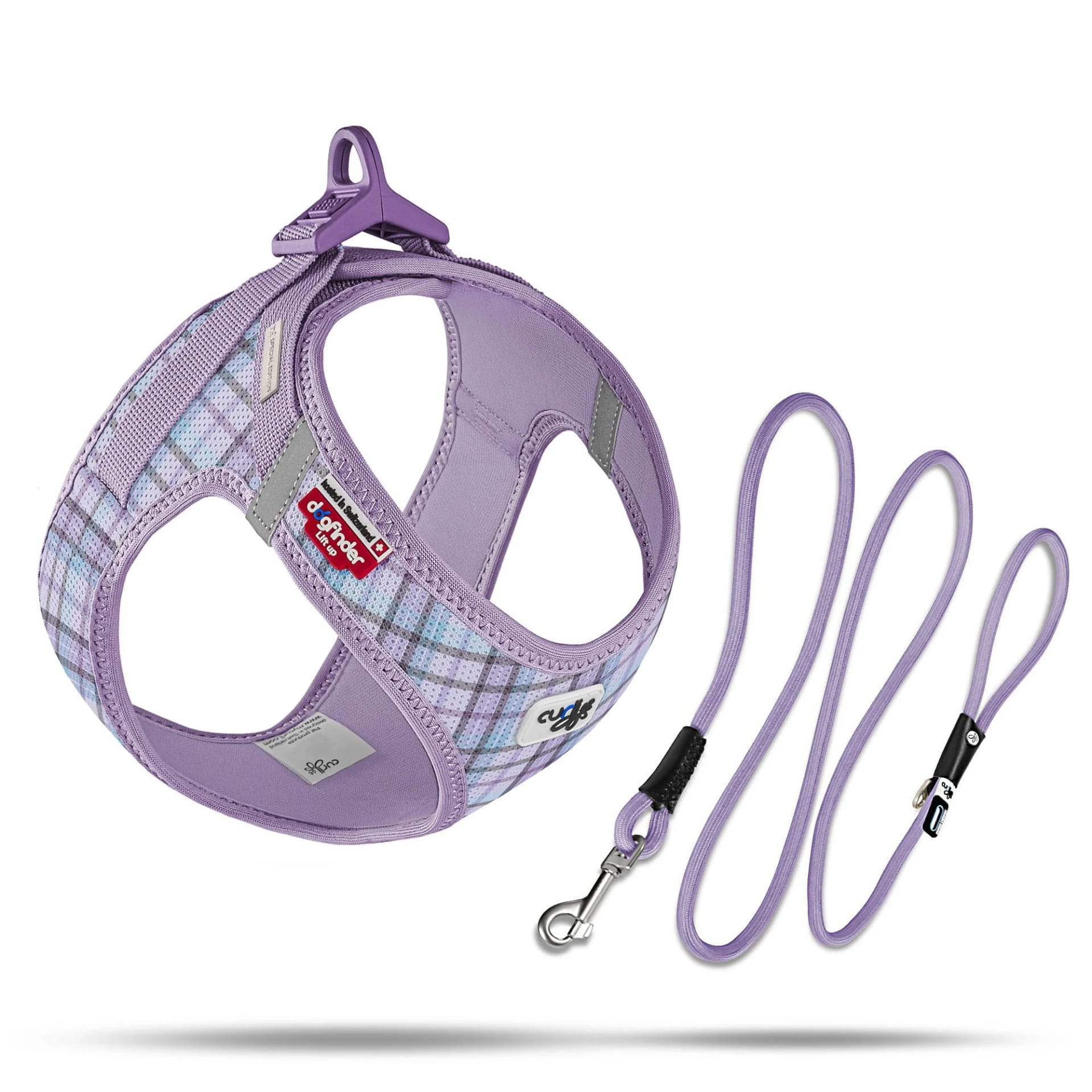 CURLI SZELKI I SMYCZ DLA PSA CLASP AIR MESH LAVENDER CARO - LETNIA EDYCJA