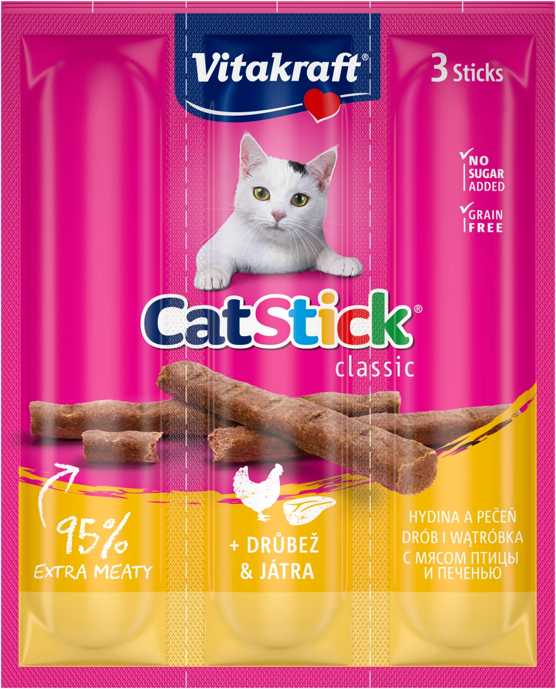 Cat Stick Mini 3szt. drób z wątróbką Vitakraft