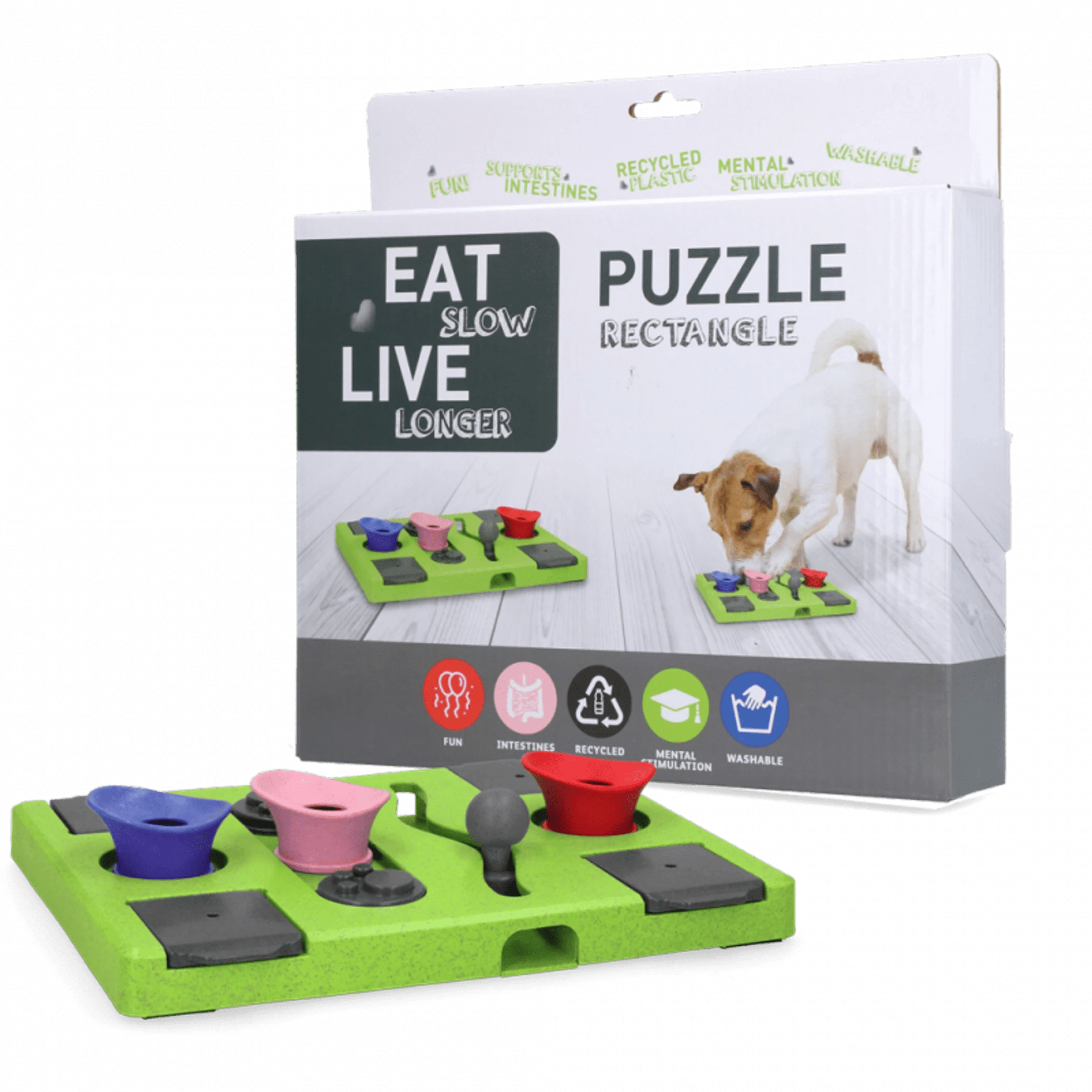 Eat Slow Live Longer PUZZLE RECTANGLE