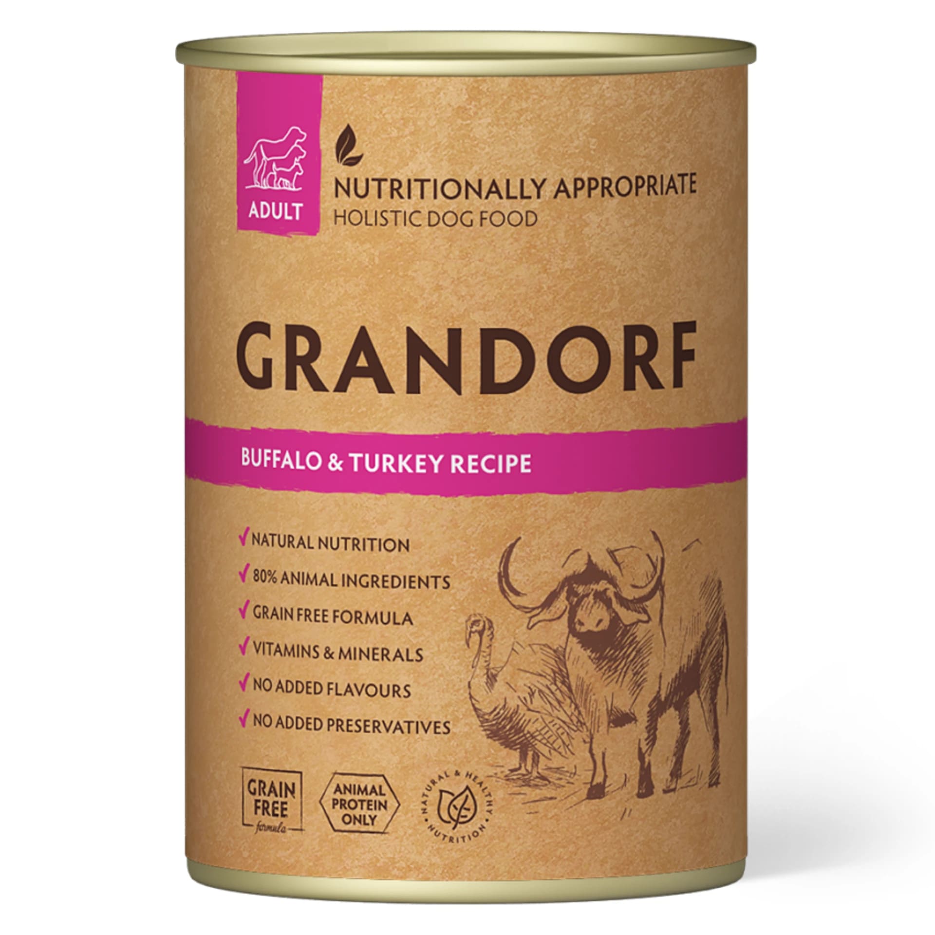 GRANDORF Buffalo & Turkey  - Adult  400g