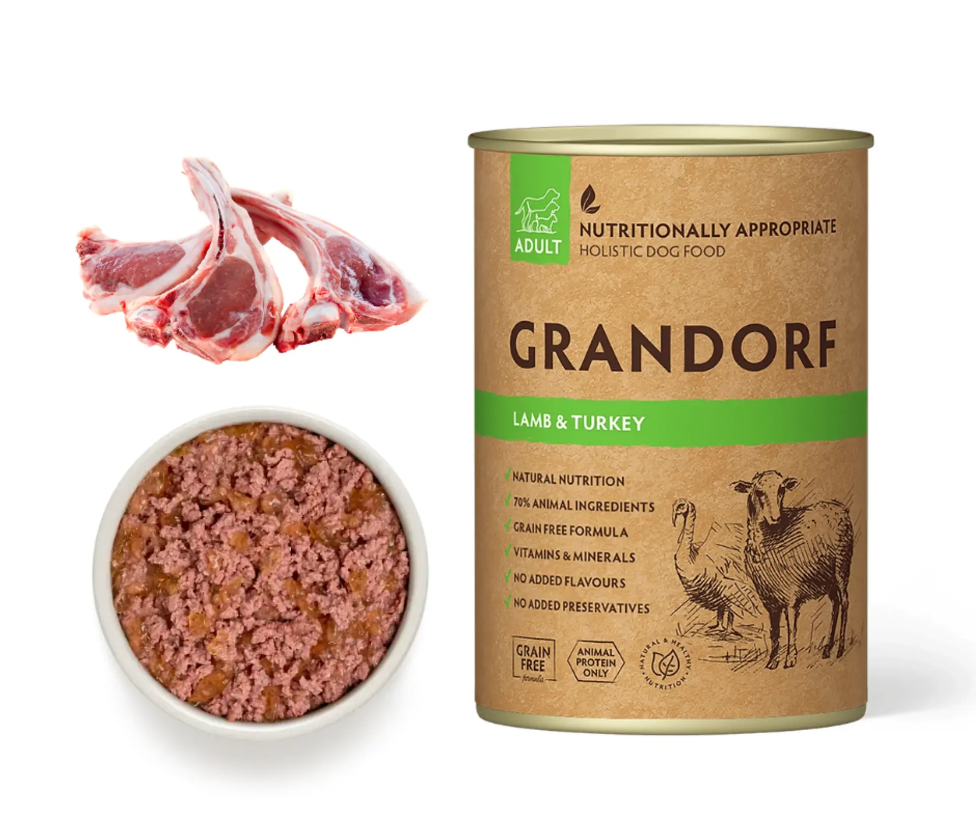 GRANDORF Lamb & Turkey - Adult 400g