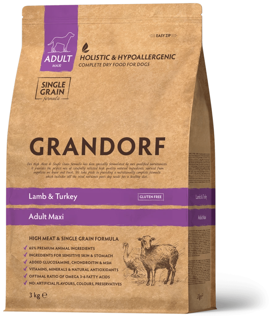 GRANDORF Lamb & Turkey Maxi Breeds- pełnowartościowa karma dla psów dorosłych dużych ras 1kg