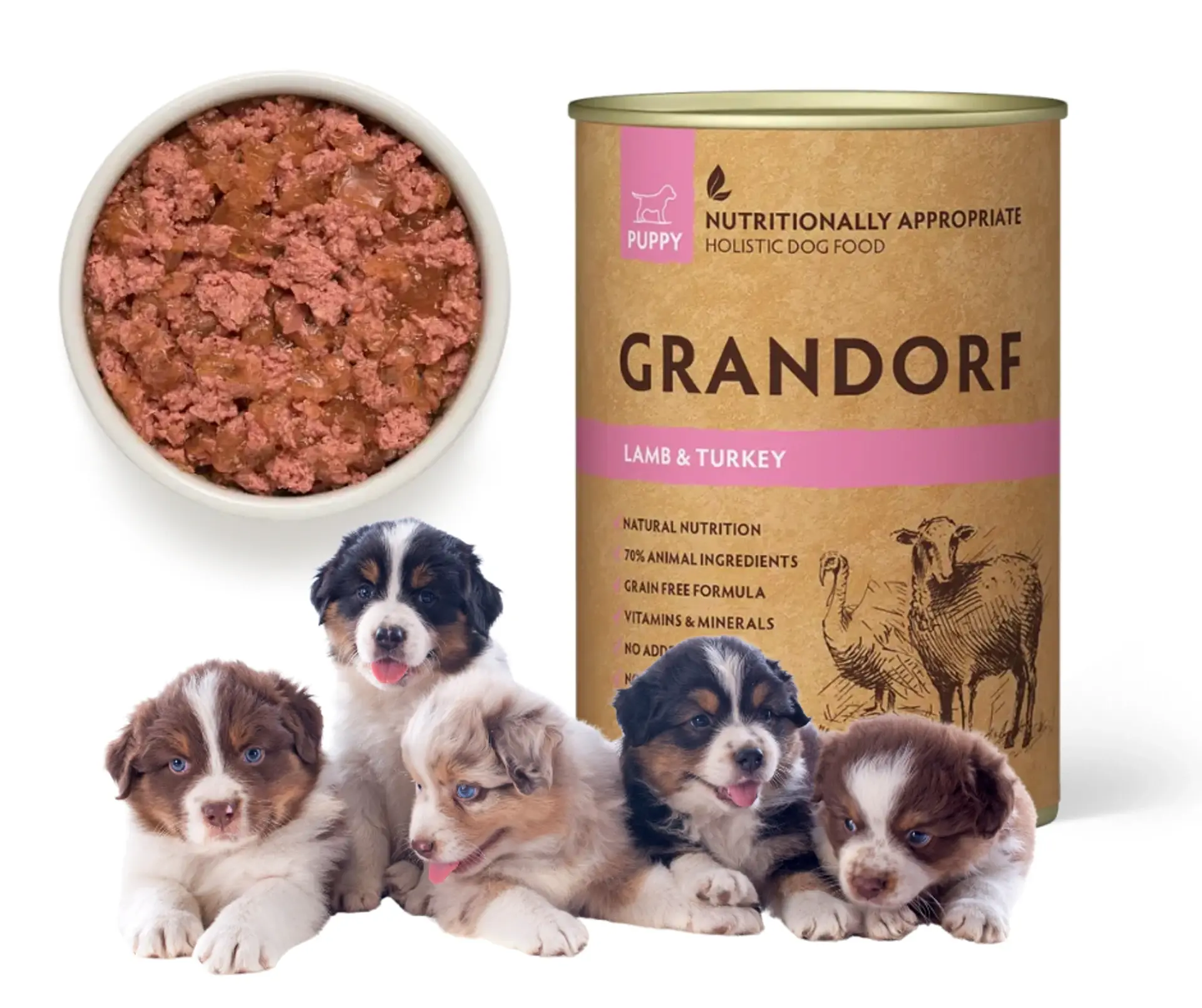 GRANDORF Lamb & Turkey – Puppy 400g