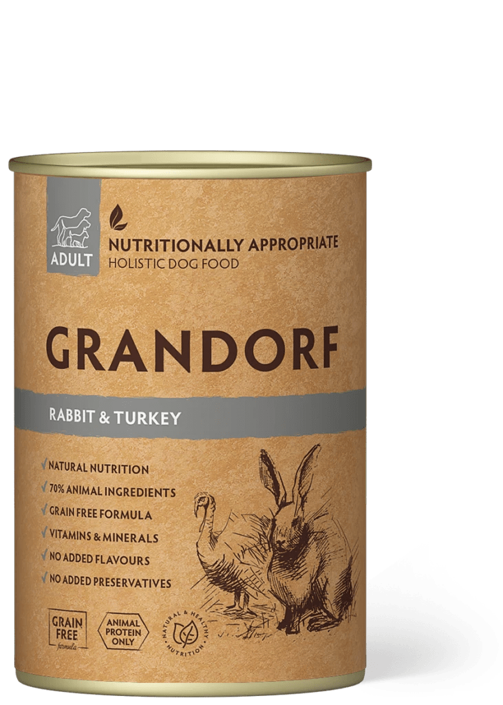 PAKIET 4+2 GRATIS  GRANDORF Rabbit & Turkey - Adult 400g