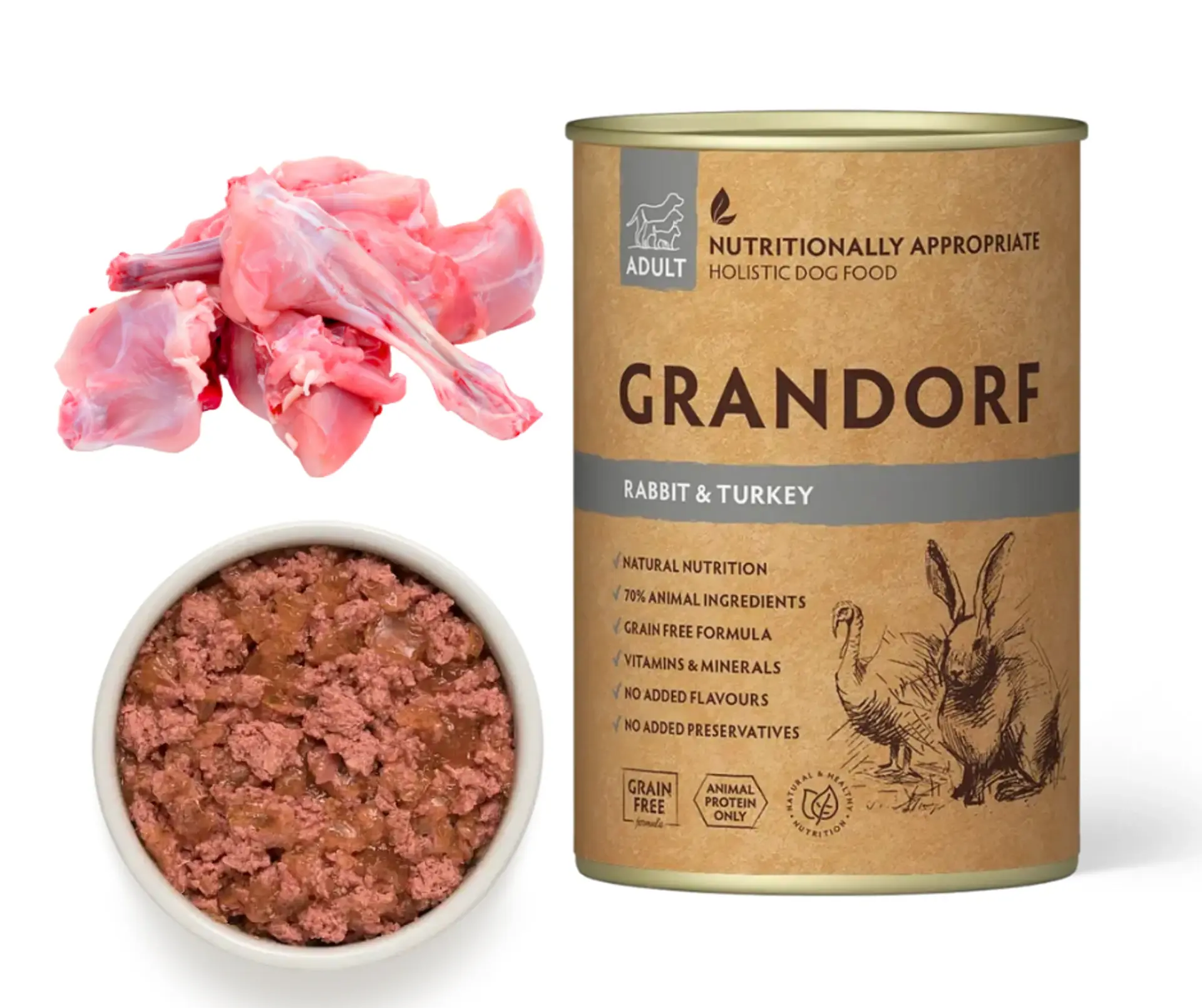 GRANDORF Rabbit & Turkey - Adult 400g