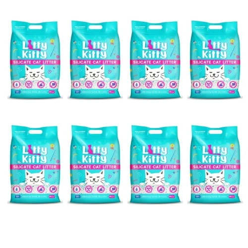 Litty Kitty - Silicate Cat Litter Żwirek silikatowy dla Kota 8x3,8L